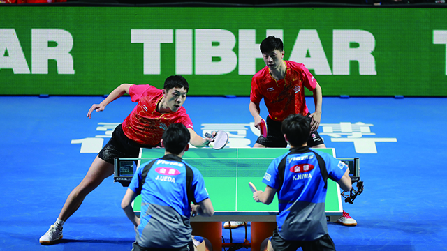 【集锦】乒乓世界杯决赛：许昕/马龙3-0轻取上田仁/丹羽孝希